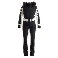 NILS Snowbird Jacket with Faux Fur Women's in Black and White